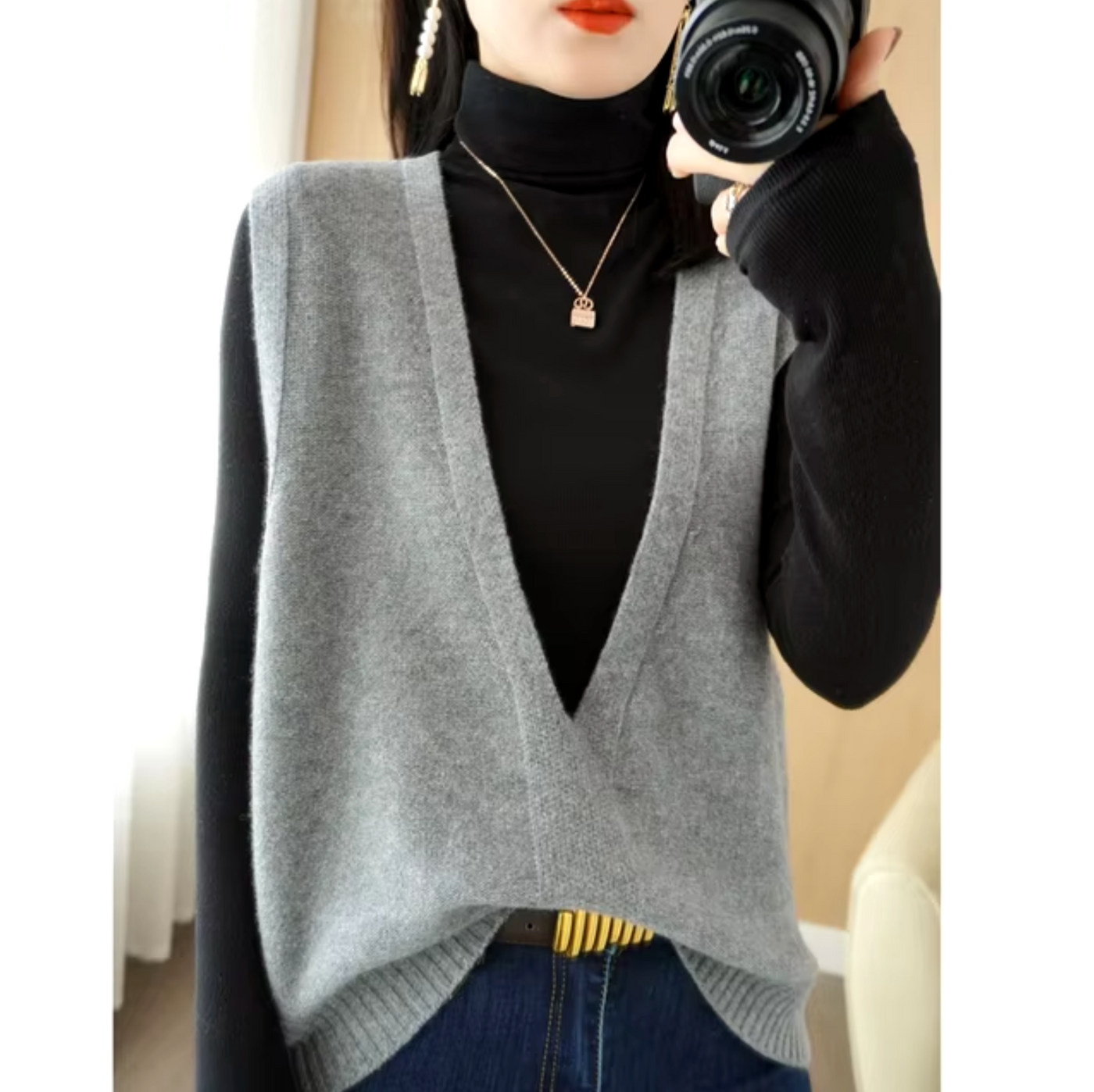 Stylische Strickweste - Noelle