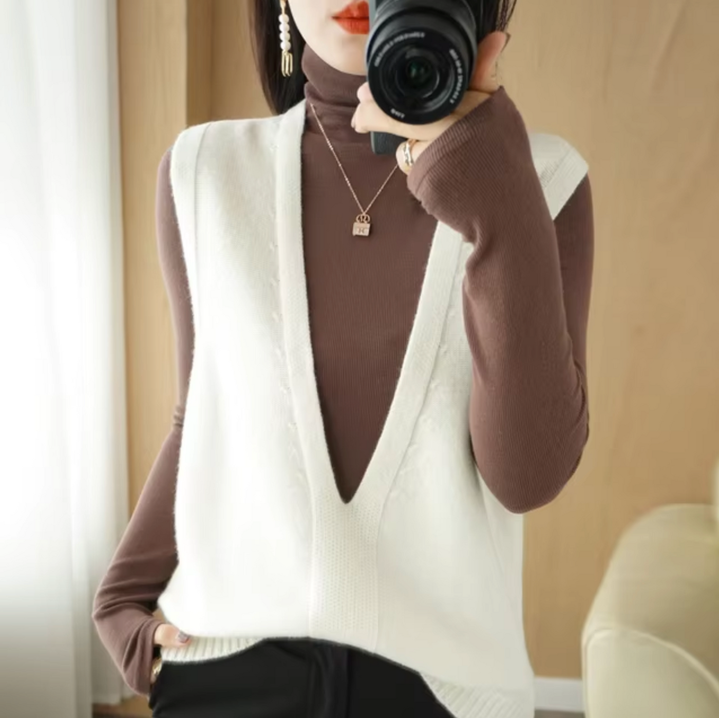 Stylische Strickweste - Noelle