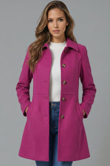 Taillierter A-Linien-Mantel - Cecile in Rosa