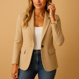 Taillierter Blazer Mit Dehnkomfort - Alexandra in Khaki