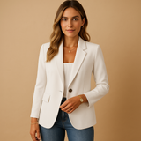 Taillierter Blazer Mit Dehnkomfort - Alexandra in Weiß