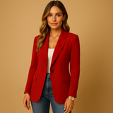 Taillierter Blazer Mit Dehnkomfort - Alexandra in Rot