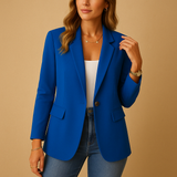 Taillierter Blazer Mit Dehnkomfort - Alexandra in Blau