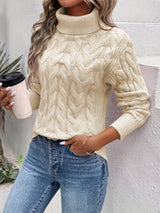 Taillierter Damenpullover - Marta in Beige