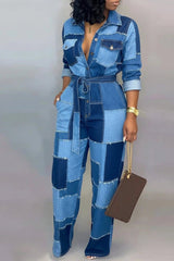 Taillierter Einteiler - Marissa in Blau