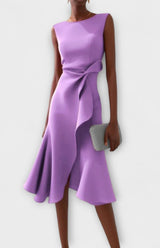 Tailliertes Abendkleid Mit Faltendetails - Karla in Lila