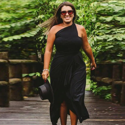 Avelena | Schwarzes Bodycon-Party-Kleid