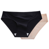 Tief Sitzender Nahtloser Slip - Christina in 5× Schwarz + 5× Beige