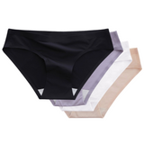 Tief Sitzender Nahtloser Slip - Christina in 2× Weiß + 2× Violett + 3× Schwarz + 3× Beige