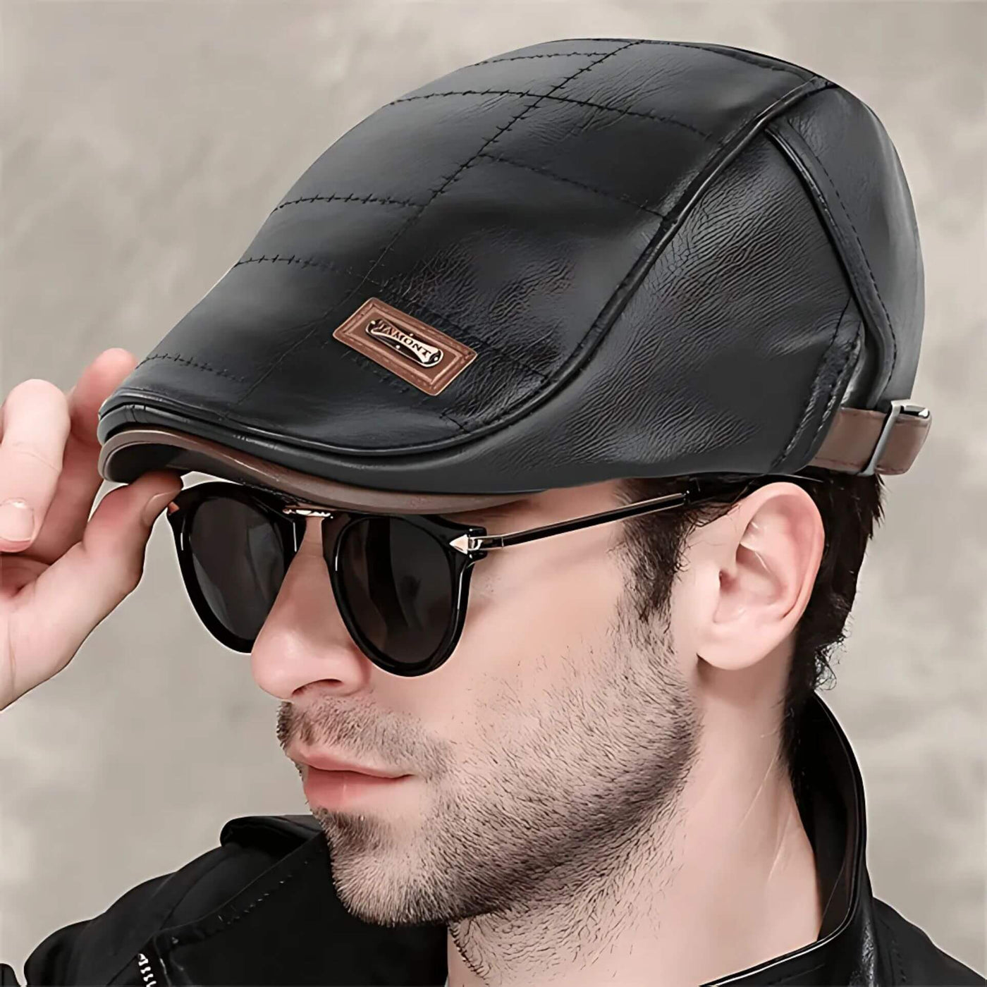Tom™ - Trendiger Leder-Beret in Premiumqualität