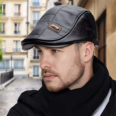 Tom™ - Trendiger Leder-Beret in Premiumqualität