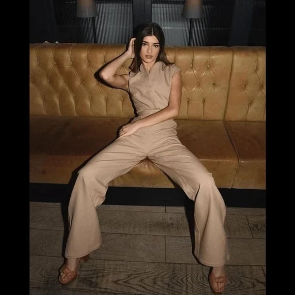 Luna | Sleeveless Jumpsuit with Wide Leg for Women