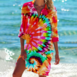Valencia - Klassisches Sommer Damen Kleid in Orange