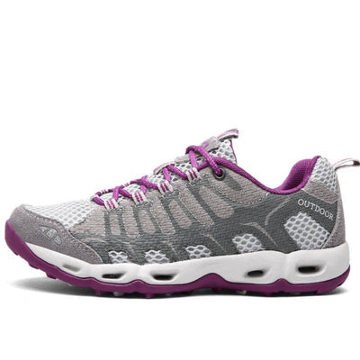 Unisex Trekking-Schuhe mit Schnürverschluss und profilierter Außensohle