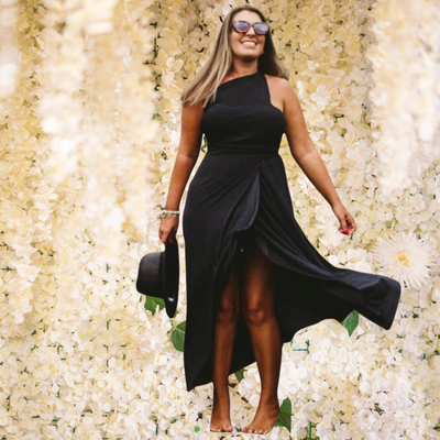 Avelena | Schwarzes Bodycon-Party-Kleid