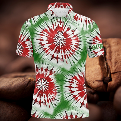 Avelena | Herren 3D Weihnachts Golfmuster Polo-Shirt