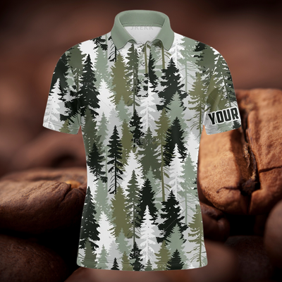 Avelena | Herren 3D Weihnachts Golfmuster Polo-Shirt