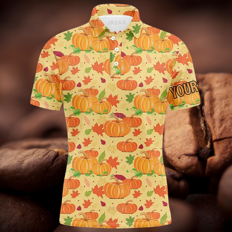 Avelena | Herren 3D Weihnachts Golfmuster Polo-Shirt