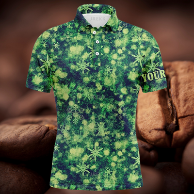 Avelena | Herren 3D Weihnachts Golfmuster Polo-Shirt