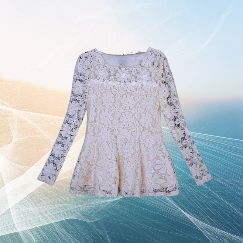 Avelena | Vintage Spitze Langarm Bluse