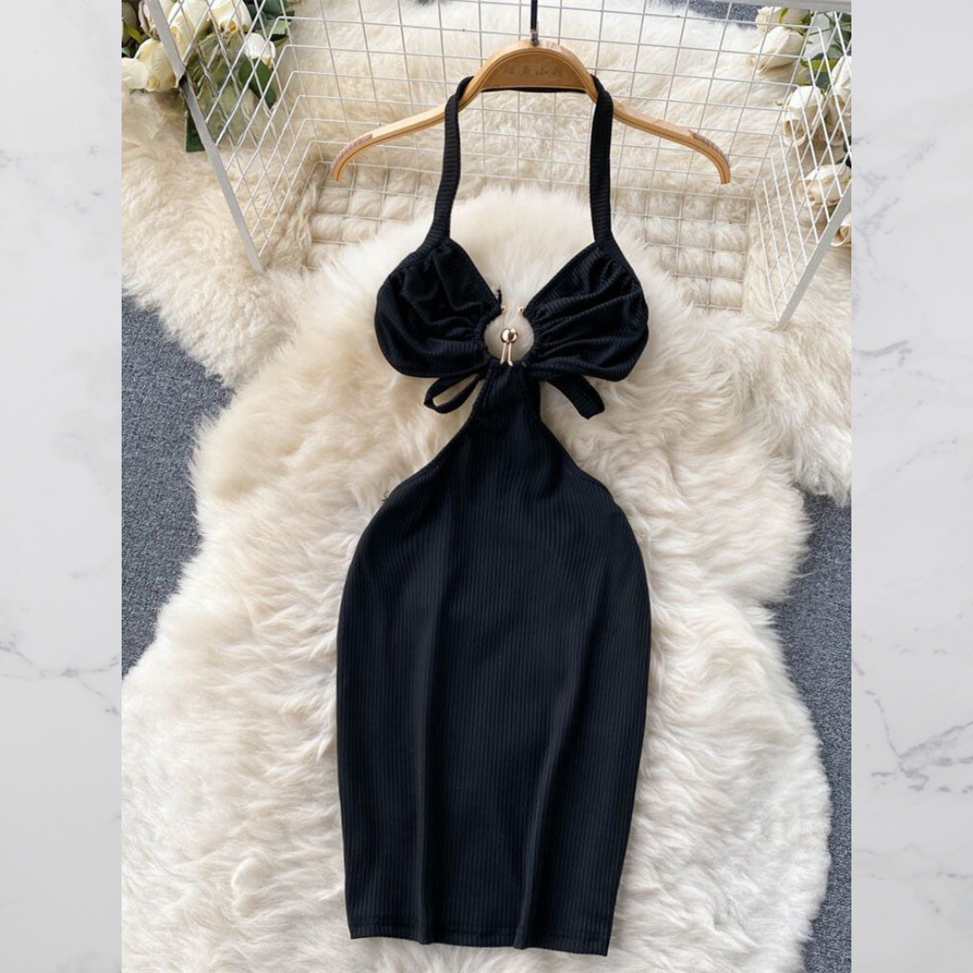 Avelena | Slim Rückenausschnitt Etuikleid