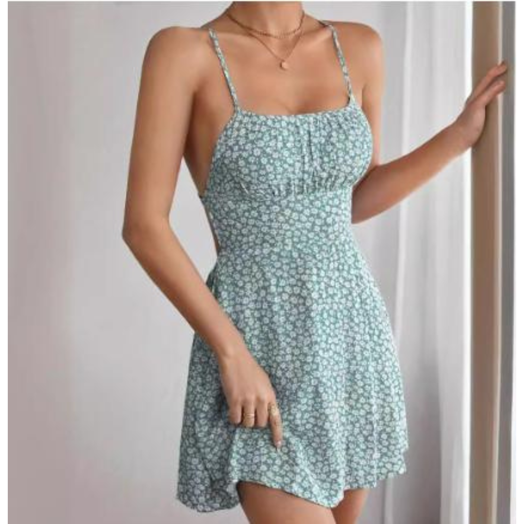 Barbara - Schlankes Cami-Kleid mit Blumenmuster