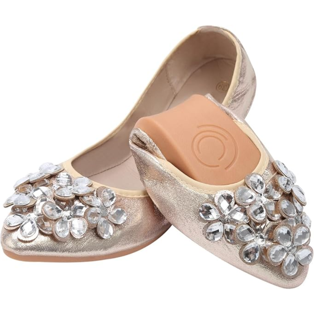Chinbee - Glamouröse Strass-Ballerinas für Damen