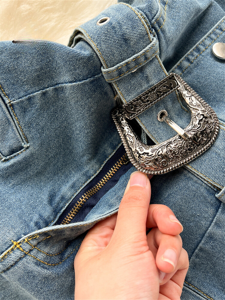 Avelena | Ärmelloses Denim Bodycon Kleid