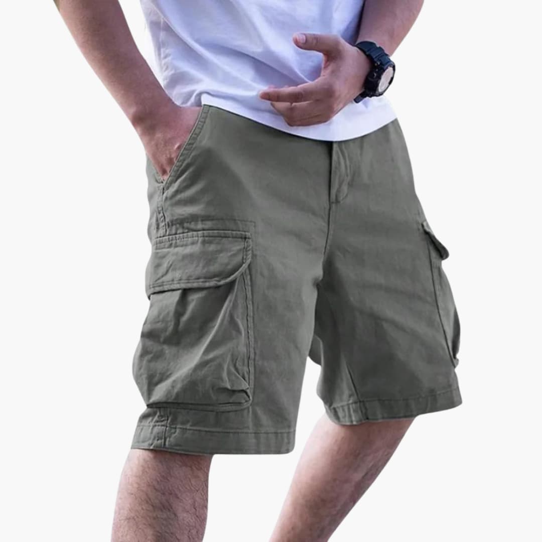 Herren Sommer Cargo Shorts mit Taschen und Reißverschlussverschluss