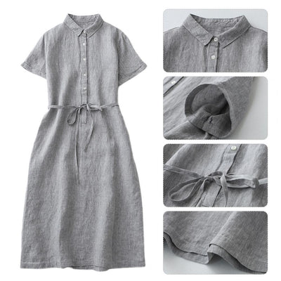 Avelena | Schnür-A-Linien-Sommer-Midi-Kleid