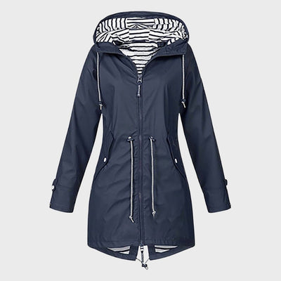 Damen Kapuze Regenjacke | Lange