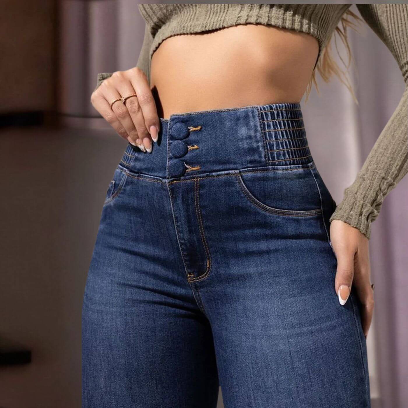 Valeria™ – Flare Jeans mit Elastischem Bund