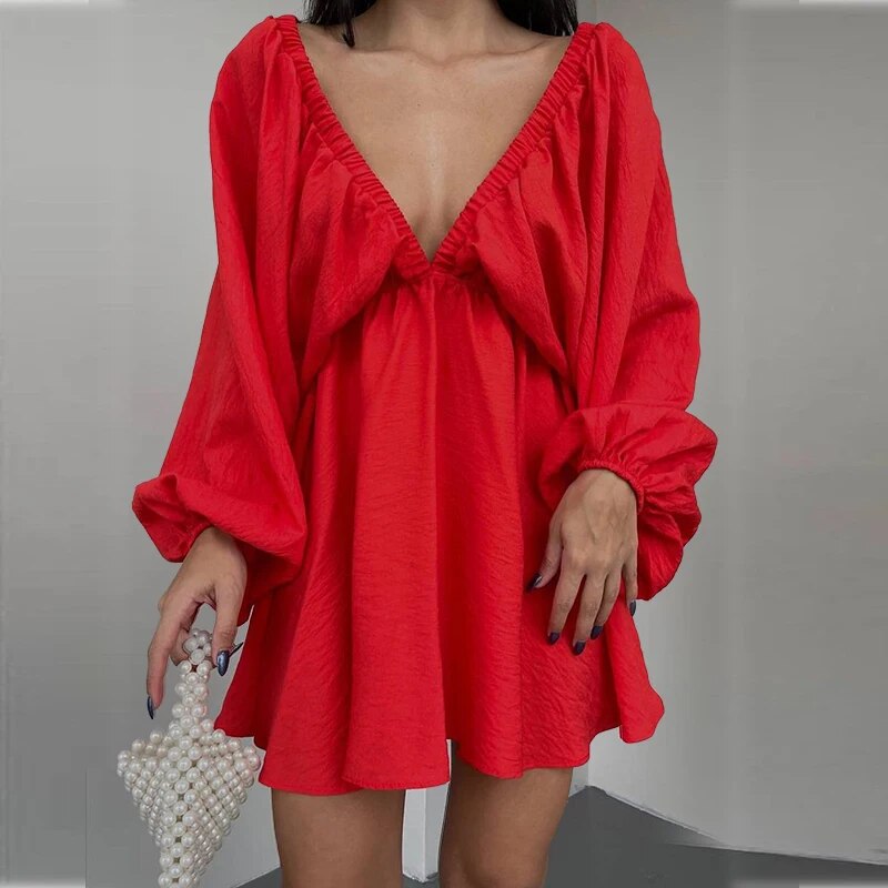 Jandee - Damen Boho Chic Lässiges Kleid