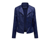 Vintage-Inspirierte Bikerjacke - Lily in Blau