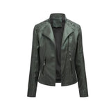 Vintage-Inspirierte Bikerjacke - Lily in Grün
