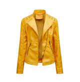Vintage-Inspirierte Bikerjacke - Lily in Gelb