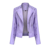 Vintage-Inspirierte Bikerjacke - Lily in Lila