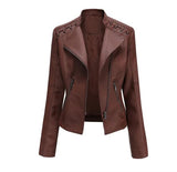 Vintage-Inspirierte Bikerjacke - Lily in Braun