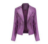 Vintage-Inspirierte Bikerjacke - Lily in Violett