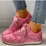 Trendy Damen Glitter Sneakers - Miranda in Rosa