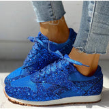 Trendy Damen Glitter Sneakers - Miranda in Blau