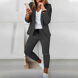 Nadien - Stilvolles und bequemes Blazer-Set für Damen in Grau