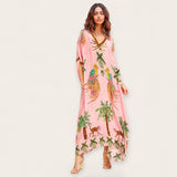 Weites Knöchel-Kaftan - Luana in Rosa
