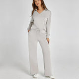 Weites Loungewear-Set Mit Weitem Bein - Joleen in Grau