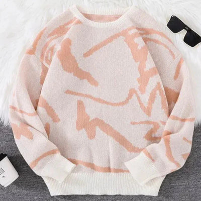 Henry - Strickpullover mit Graffiti-Jacquard-Muster Henry