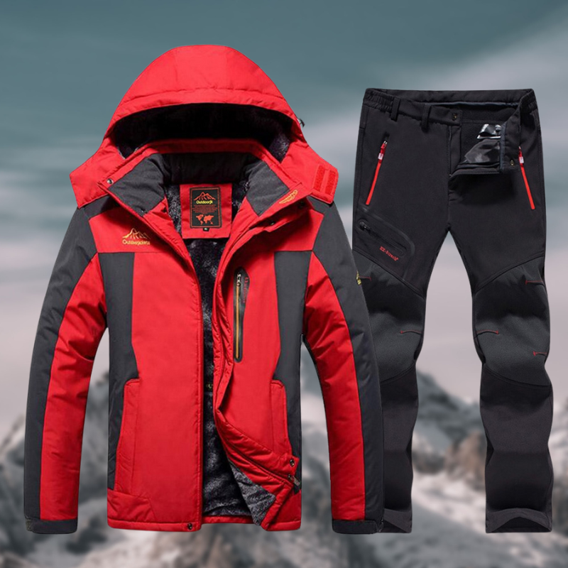 Herren-Winterset mit Fleecefutter und elastischer Passform für Outdoor-Aktivitäten