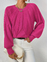 Daniela | Eleganter Zopfmuster-Pullover Für Damen in Rosa