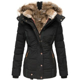 Winterjacke Damen Regular Fit in Schwarz