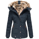 Winterjacke Damen Regular Fit in Marineblau