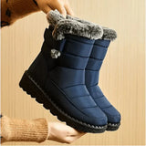Winterstiefel Mit Hohem Schaft - Sara in Blau